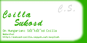 csilla sukosd business card